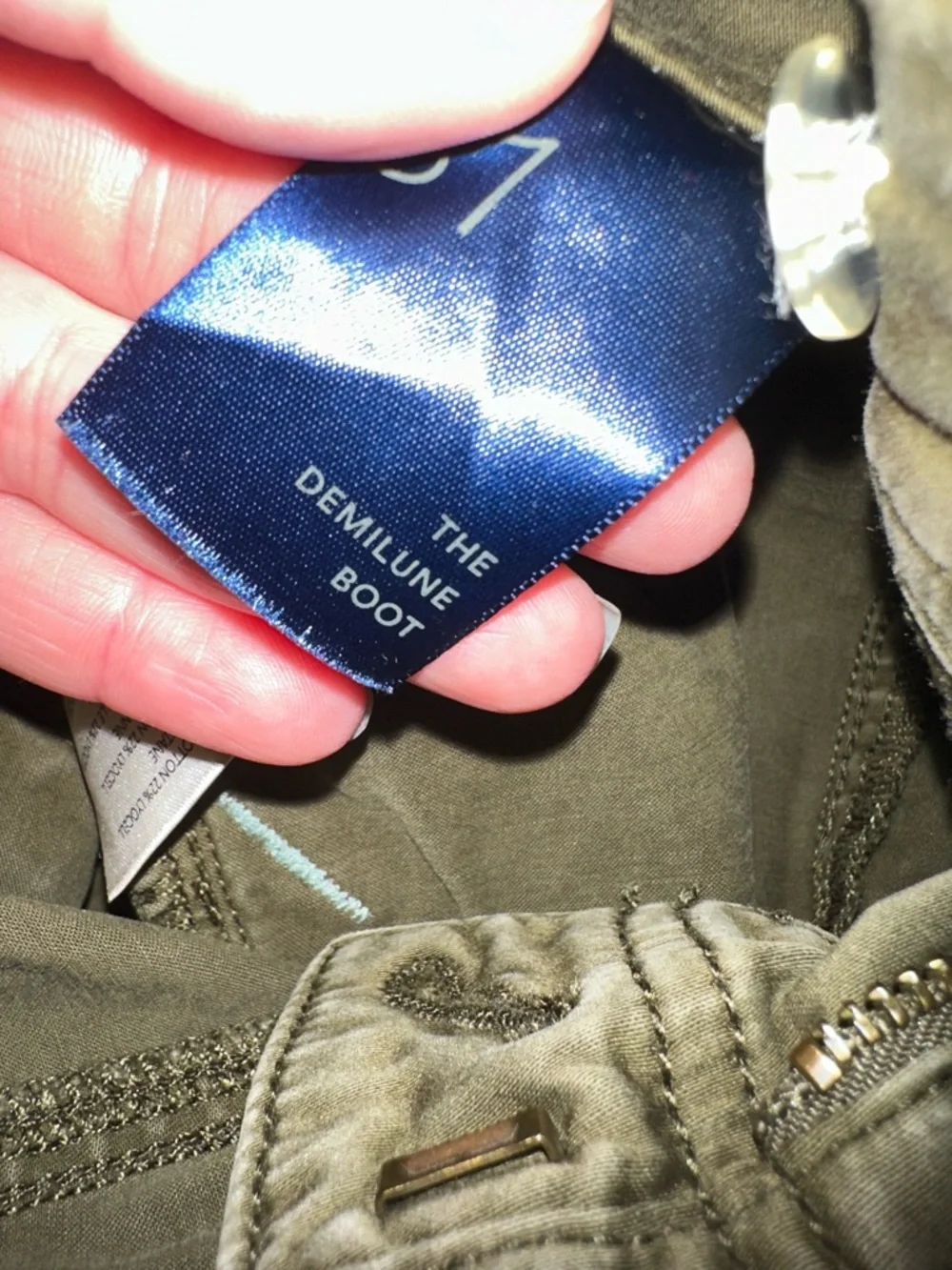Anthropologie Pilcro Demilune Boot Olive Utility Pants - Picture 3 of 15